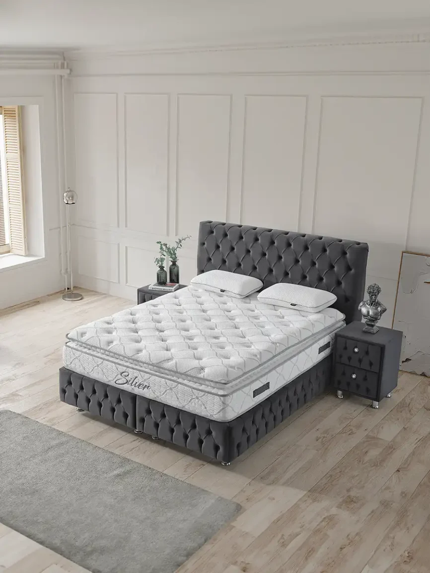 boxspringbett silver