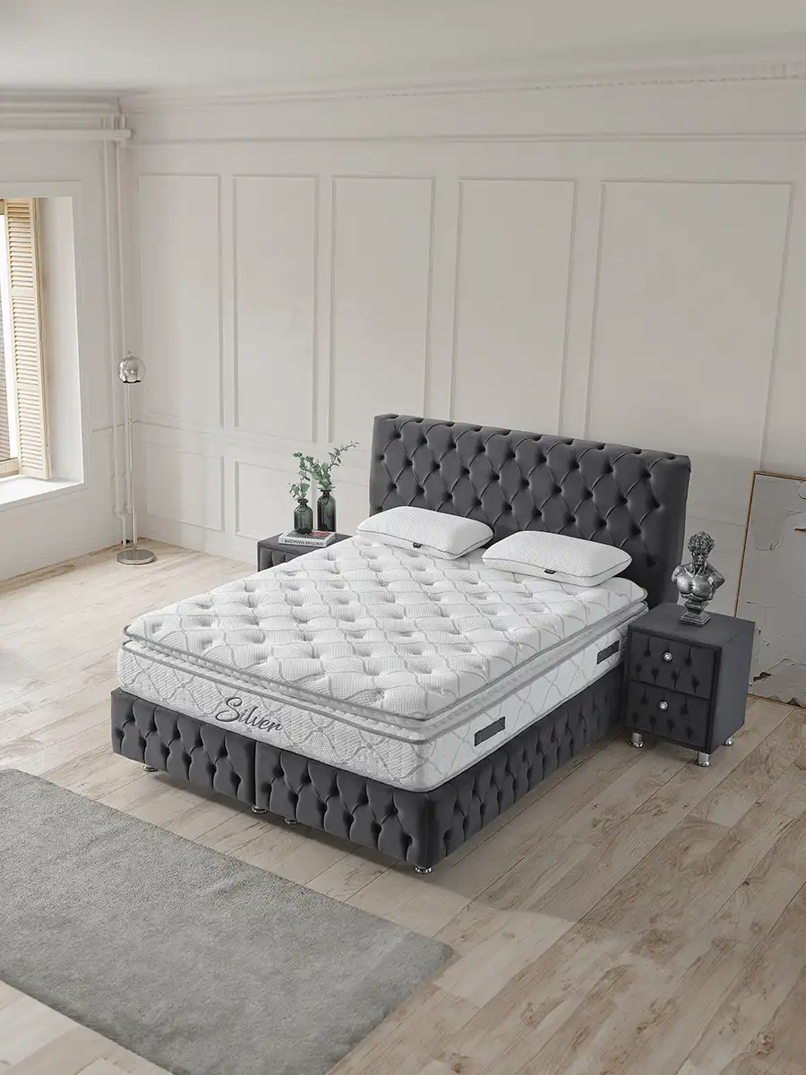 boxspringbett silver