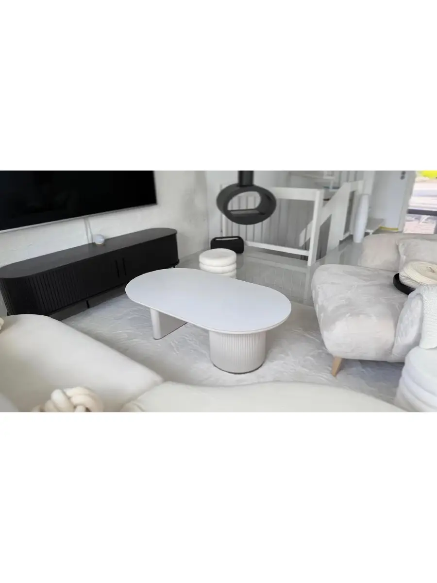 Couchtisch Emma – Keramik Couchtisch 130 cm modern – Bild 4