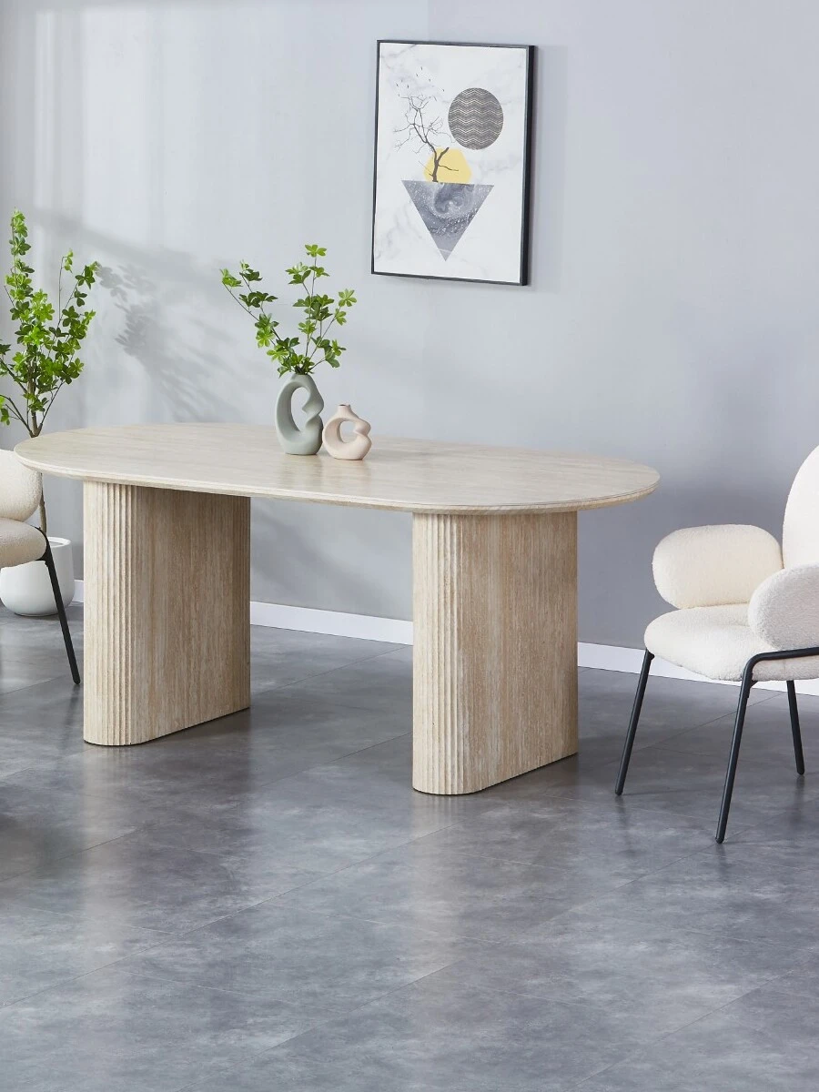 Esstisch Ayla Travertin Keramik modern 180 cm