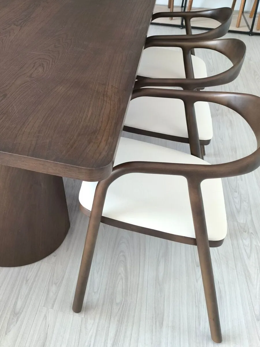 Designstuhl Paris Holzgestell Esszimmerstuhl modern gepolstert – Bild 5